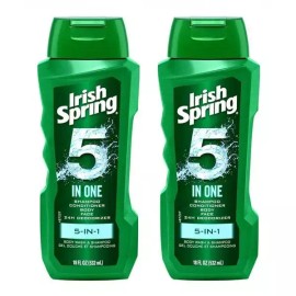 Irish Spring 아이리쉬 스프링 5in1 올인원 워시 18oz 2개입 Irish Spring 5-in-1 All-in-One Wash 18oz, 2 Pieces