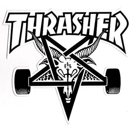 Thrasher Magazine Skate Goat Pentagram Big Skateboard Sticker 20.5cm high approx