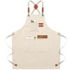 ZOMAO Chef Apron for Women Men with Large Pockets, Cotton