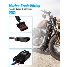 6" Handlebar Turn Signal Extension Wire Harness Fit for Harley Davidson Dyna Softail Sportster 883 1200 2016-Up Some Models Replace 69201179, Plug & Play, 1 Pair