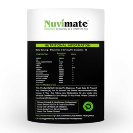 Nuvimate Natural Sleep Support Gummies | Deep Sleep Supplement for Better Sleep Non Habit Forming Formula for Health Sleep Cycle for Men & Women - 60 Count