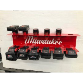 Unbranded Milwaukee M18 and M12 Battery Holder - RED