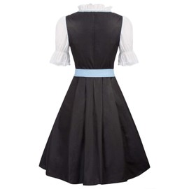 JASAMBAC Women's German Dirndl Dress Costume for European Oktoberfest Size XL Color Black
