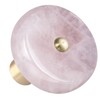 Rockcloud Pack of 4 Round Crystal Stone Drawer Knobs Rose