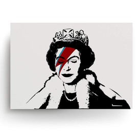 Decords Banksy Queen Street Art Graffiti Poster Elizabeth London Uk Framed Grafitti Home Painting Print Banksy Art Queen Poster Queen Print