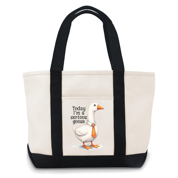 Funny today i'm a serious goose canvas tote bag Canvas