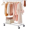 Tajsoon Heavy Duty Clothes Rack Foldable Garment Rack with Wheels