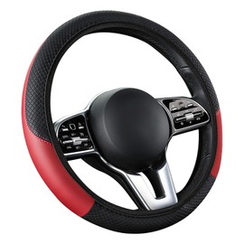 Steering Wheel Cover, Car Protective Cover, Anti-Slip, Breathable, Diameter 15.0 inches (38 cm), Fashion, Leather, High Elasticity, Good Texture, High Durability, Car Interior Parts, For All Seasons