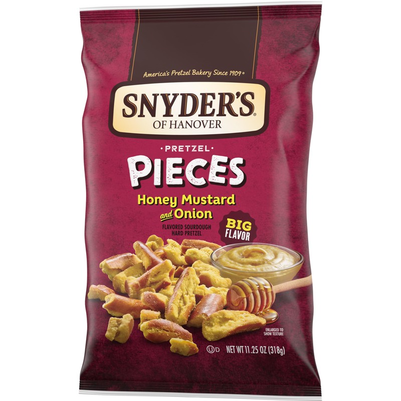 Snyder's of Hanover Honey Mustard & Onion Flavored Pretzel Pieces,
