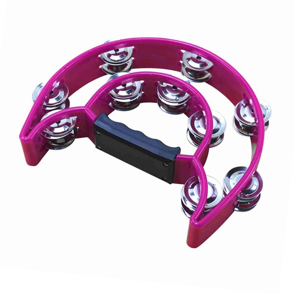 Doppelreihe Tamburin, Handheld -Tamburin mit Ergonomischem Griff, Leichtem und Robustem