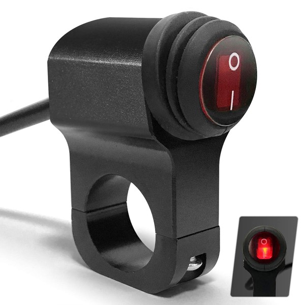 ATV Light Switch 12V Handlebar Switch Waterproof Motorcycle Light Switch
