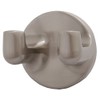 Bathroom Hook, 2 Hook, 1-3/4In D, Satin