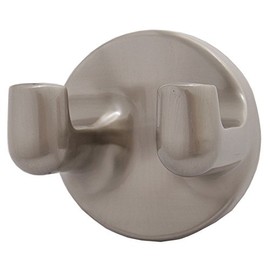 Bathroom Hook, 2 Hook, 1-3/4In D, Satin