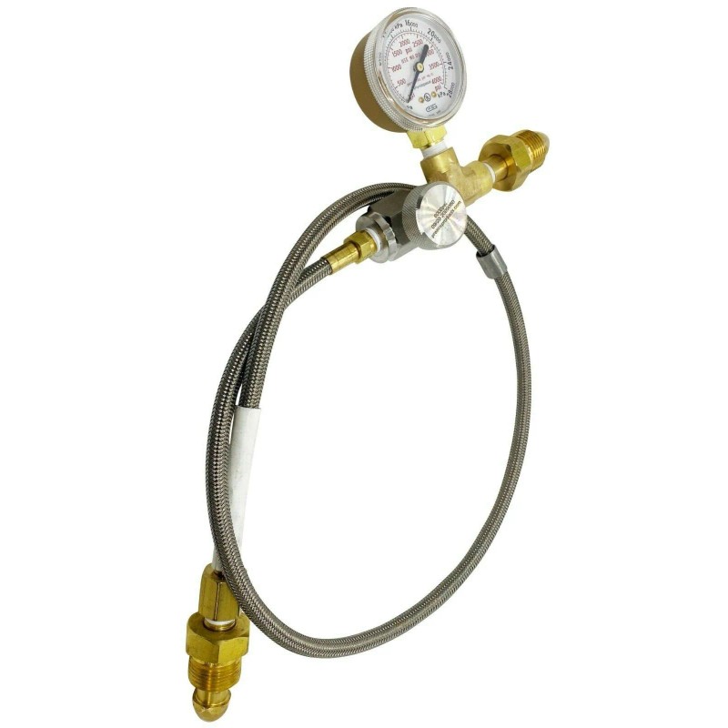 Preece Helium Argon Nitrogen Transfill Adaptor CGA580 to CGA580 36"