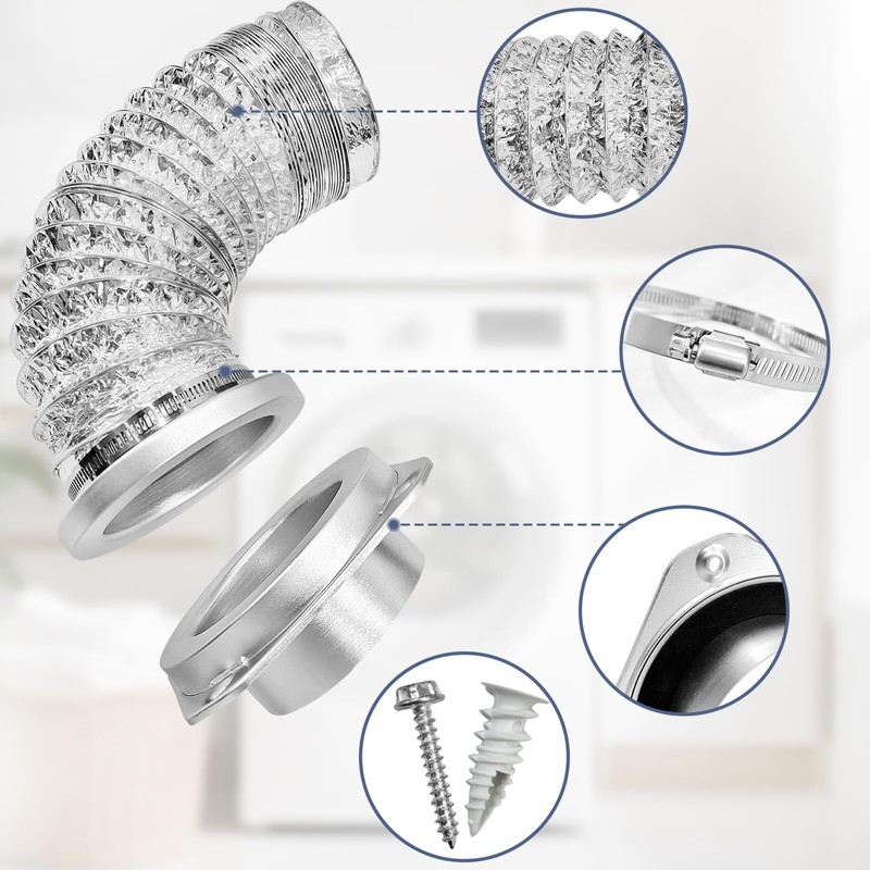 Magnetic Dryer Vent Coupling Connector Kit, DV180 Airtight Seal Dryer