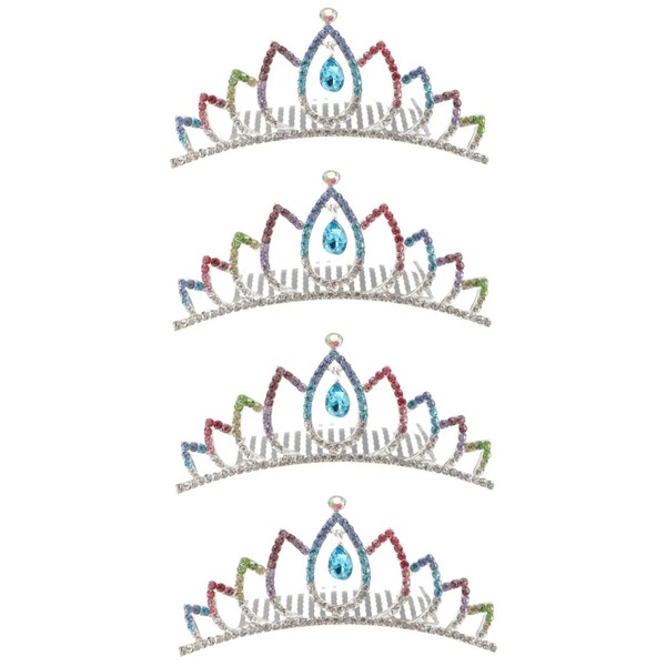 jojofuny 4pcs Bridal Rhinestone Comb Headpiece for Wedding Elegant Clip