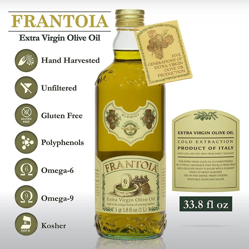 Barbera Frantoia Sicilian Extra Virgin Olive Oil, 33.8-Ounce (Pack of