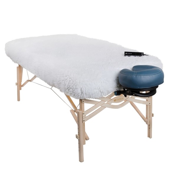 Earthlite DLX Fleece Massage Table Warmer & Fleece Pad – Washable, Digital, Up to 135F, Auto Shut-Off (1” Fleece)