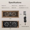 VIVOSUN 4"x12" Quiet Register Booster Fan, Heating/Cooling 10 Speed App