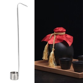 Metal Soup Ladle, Wine Ladles with Long Handles Stainless Steel Wine Measuring Spoon Canning Ladle Oil Soup Spoon for Stirring Liquid(25ML)