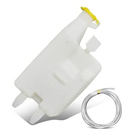 Auto Dynasty CH1288180 Factory Style Car Windshield Separate Washer Coolant Reservoir Tank With Cap, Washer Fluid Pump | Fluid Level Sensor - Compatible with Dodge Ram 1500 2500 3500 2002-2004, White