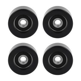 cnbtr 4 pieces 8 x 40 x 20 flat with inner bearing steel 638ZZ pulley rail ball bearing rolling wheel black