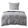 Bedsure Bed Linen, 135 x 200 cm, Cotton, Grey Bed