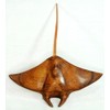 6" Wide Hand Carved Wood Hawaiian Manta Ray