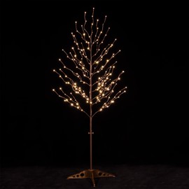 Tybeeu 5ft Star Light Tree with 216 Warm White LEDs for Holiday Decor - Dimmable, UL Certified, Waterproof - Ideal for Indoor and Outdoor Decoration