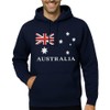 Australia Flag Pullover Hoodie - Fleece Lined Aussie Day Navy