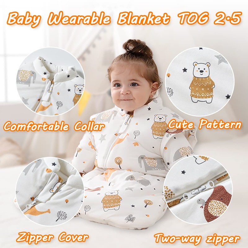 Fairy Baby Sleeping Bag 2.5 Tog Winter Long Sleeves Kid