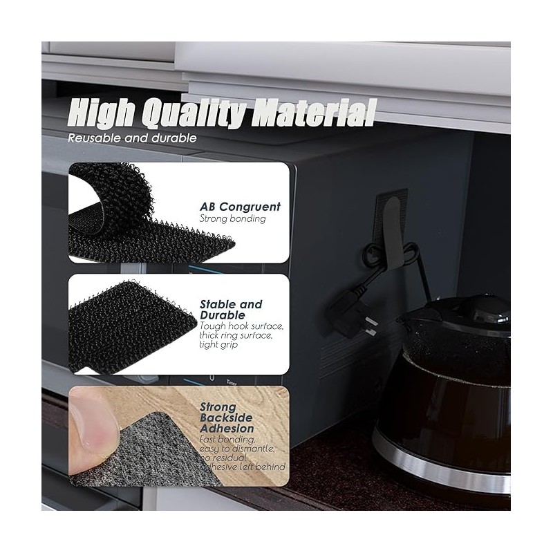 10-Pack Cable Management Ties (Black) (Black)