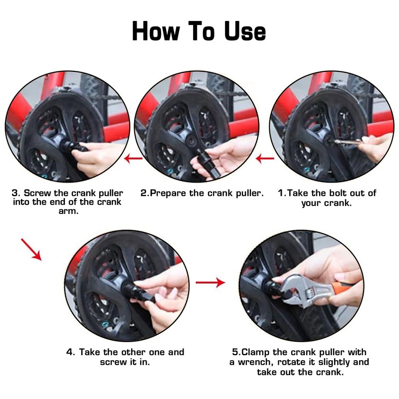 Bicycle Crank Puller Tools, Bicycle Crank Puller, Universal Bottom Bracket
