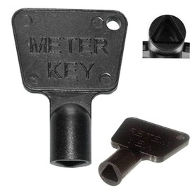 G4GADGET Pack of 2 Gas Meter Box Key Triangular Black Plastic Key Water Electric Utility Key…