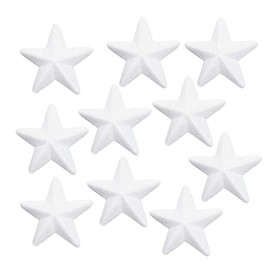 PRETYZOOM Pack of 10 8 cm Polystyrene Stars, Christmas Stars, Polystyrene Balls, Styrofoam Figure, Star Shape, Polystyrene Balls for DIY Crafts, Crafts, Christmas Tree Topper, Christmas Decoration,