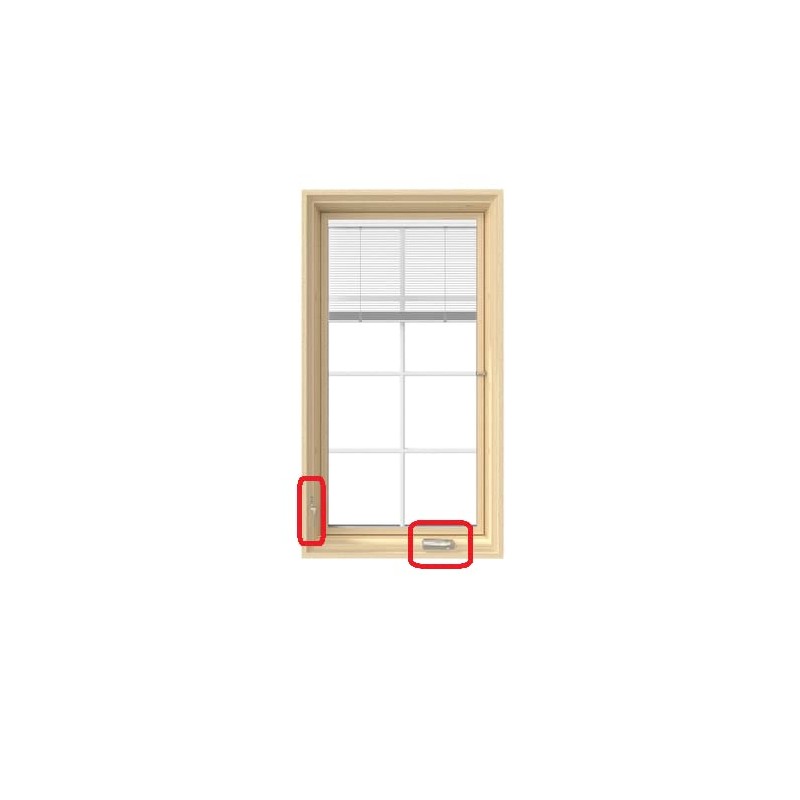 PELLA Casement/Awning Window Hardware Crank, Cover & Lock Lever (White