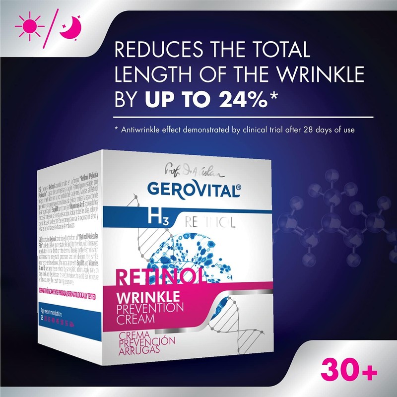 GEROVITAL H3 CLASSIC, Wrinkle Prevention Cream (With Retinol) 30+