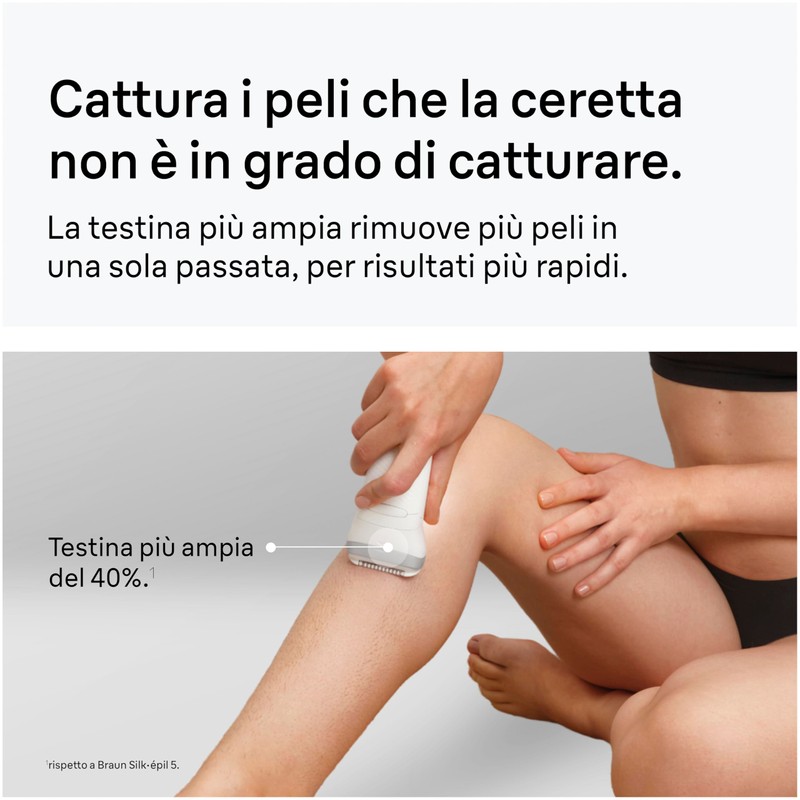 Braun Silk-Épil 7 Epilatore Elettrico Donna, 7-011, Argento