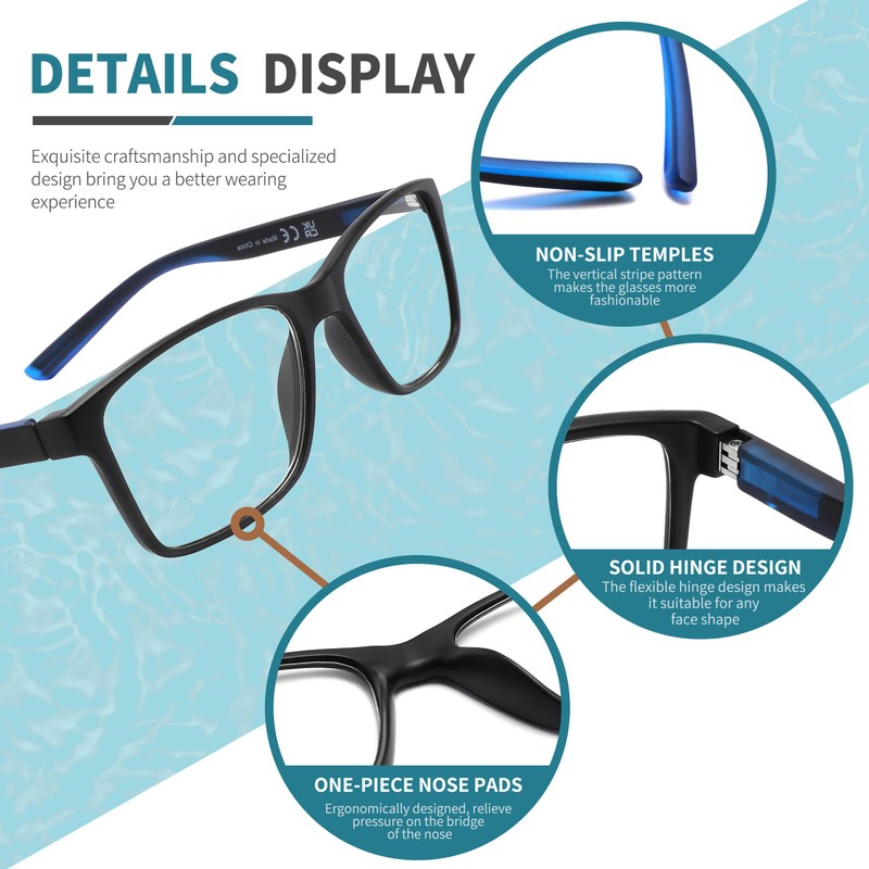 DONGDI reading glasses (3 MIX COLOUR, 4.00, Diopters)