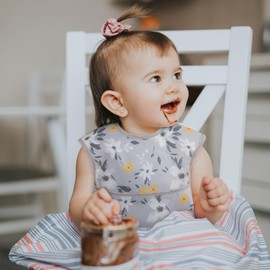 CIVARUA KIDS Mess Proof Baby Bib 3 Pack, Waterproof Led Weaning Baby Feeding Bibs With Food Catcher, Travel Feeding Bibs for girl boy