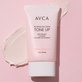 Abka [Abca][1+1] Tone-up no-sebum sunblock sunscreen SPF50+ PA++++ 35ml / [아브카][1+1] 톤업 노세범 무기자차 선크림 SPF50+ PA++++ 35ml