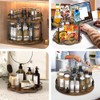 12" Wood Lazy Susan Rotating Spice Rack Spice Turntable Organizer