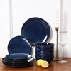 Vicrays 12-Piece Ceramic Dinnerware Set, Dinner Plates, Salad Plates &