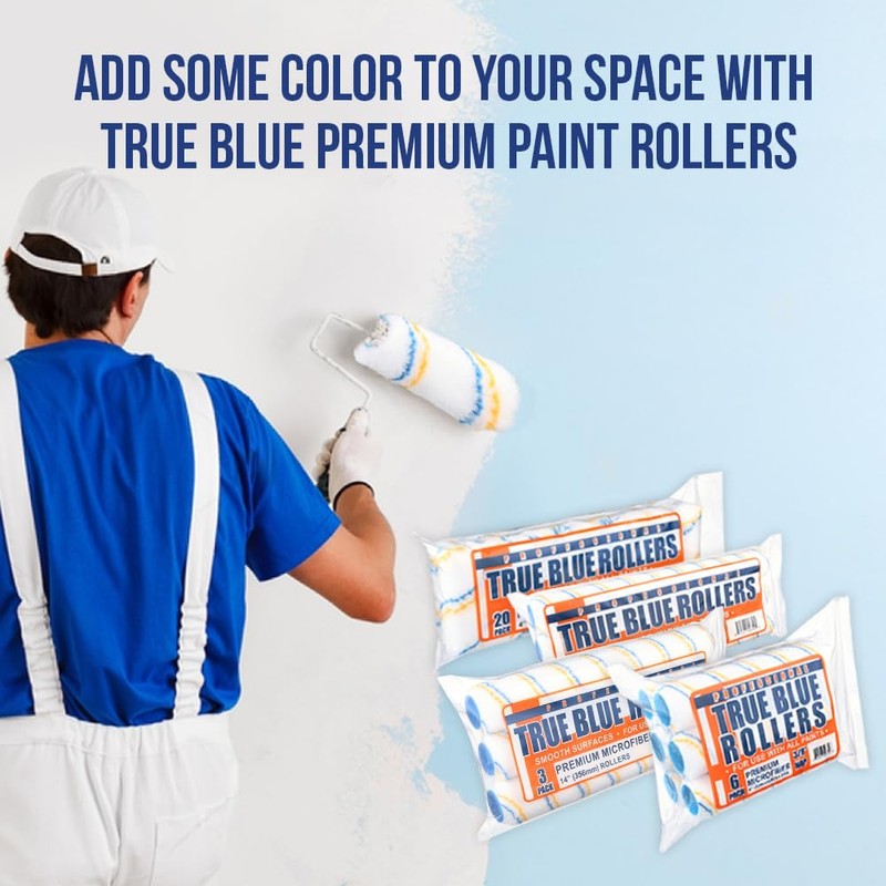 True Blue 18" Professional Paint Roller Covers, 18Inch, Best for