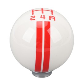 5 Speed Shift Knob Round Ball Manual Shift Knob with 3 Adapters for Mustang 1967‑2018 White Red