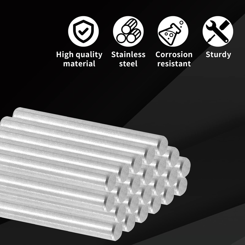 Qjaiune 10pcs Shelf Dowel Pins 5x35mm Stainless Steel Pegs, Bunk