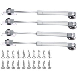40N/9 lb Gas Strut Cabinet Hinge Safety Lift Support, Soft Open & Down Lid Support & Buffer Telescopic Cabinet Door Glue Head Gas Spring Supports 12 inch Length (4 Pack)