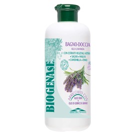 Biogenase - Lavendel Duschgel - Natürliches Duschgel angereichert mit Aloe Vera und Weizenkeimextrakten - Feuchtigkeitsspendendes und entspannendes Badegel, für empfindliche Haut - 500 ml