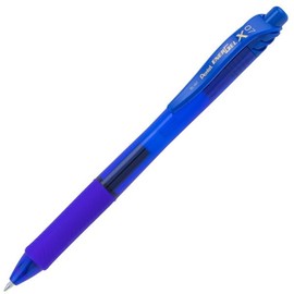 Pentel EnerGel X Retractable Liquid Gel Pen, 0.7mm, 12 Pack - 6 Black Ink and 6 Blue Ink Pens