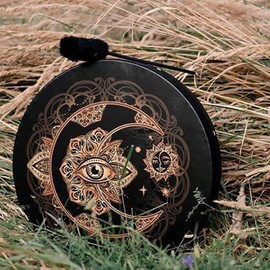 Shaman Drum Siberian Drum Spirit Music Handmade Shamanic Drum with Drum Stick Home Decor (1)